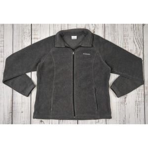 Columbia Womens Gray Full Zip Fleece Jacket Size XL Hiking Camping Outdoor Coat‎